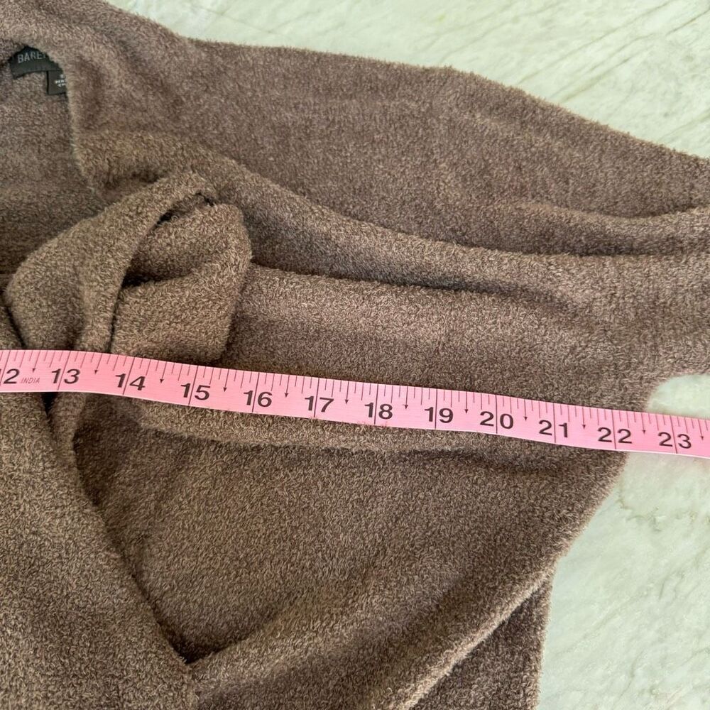 Barefoot Dreams Cozychic Lite Knit Style 903 Brown Cardigan size S/M pockets - Picture 7 of 8